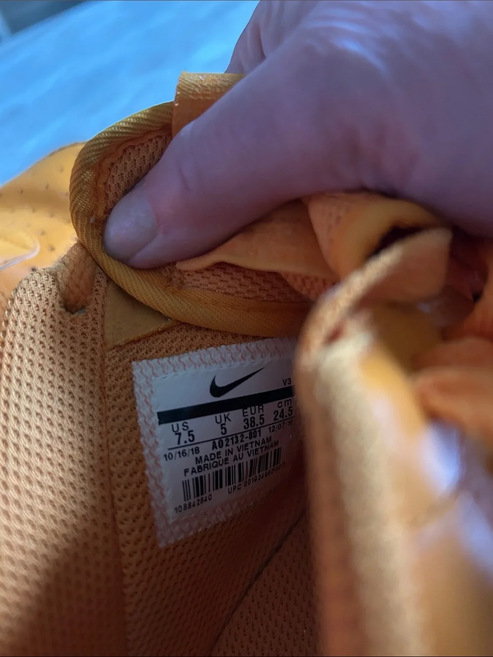 Nike Air Force 1 Low Essential “Orange Peel”Lifestyle Sneakers Size 7.5 Womens